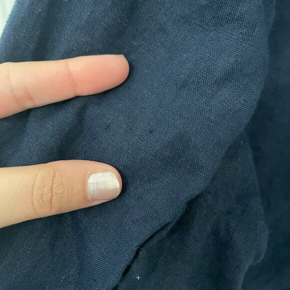 Quince 100% European Linen Blazer Deep Navy Blue Size L - Picture 4 of 6